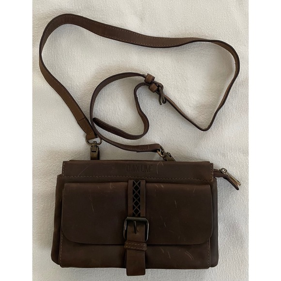 Oaxum Handbags - Oaxum La Talabarteria Brown Distressed Leather Crossbody Bag Rustic Travel Boho‎
